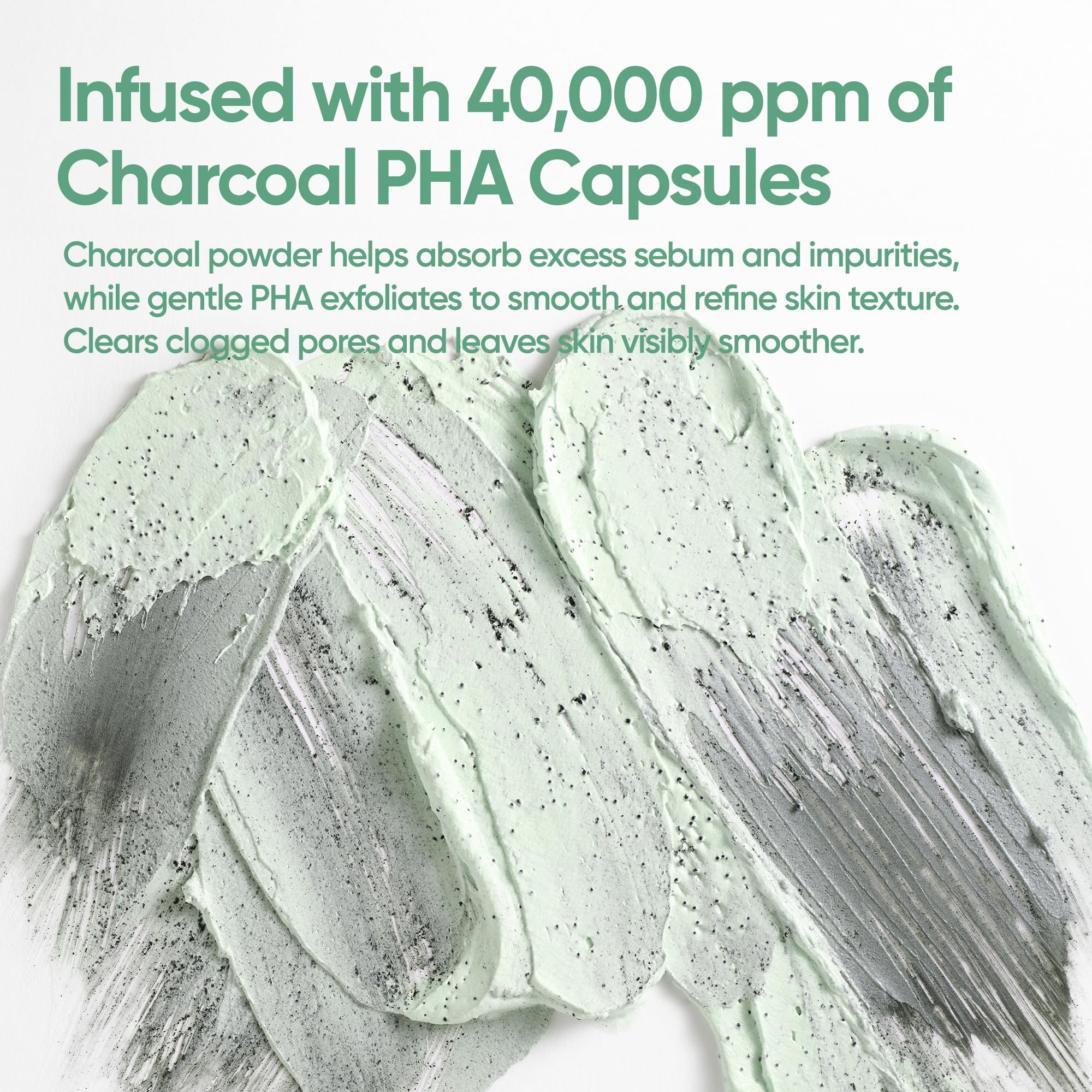 BANILA CO Clean It Zero Charcoal Capsule Pore Polish Mask | Gentle Exfoliating Facial Polish with Charcoal PHA Capsules & Green Clay | Korean Skincare for Oily & Sensitive Skin (100g / 3.53 oz) - Image 5