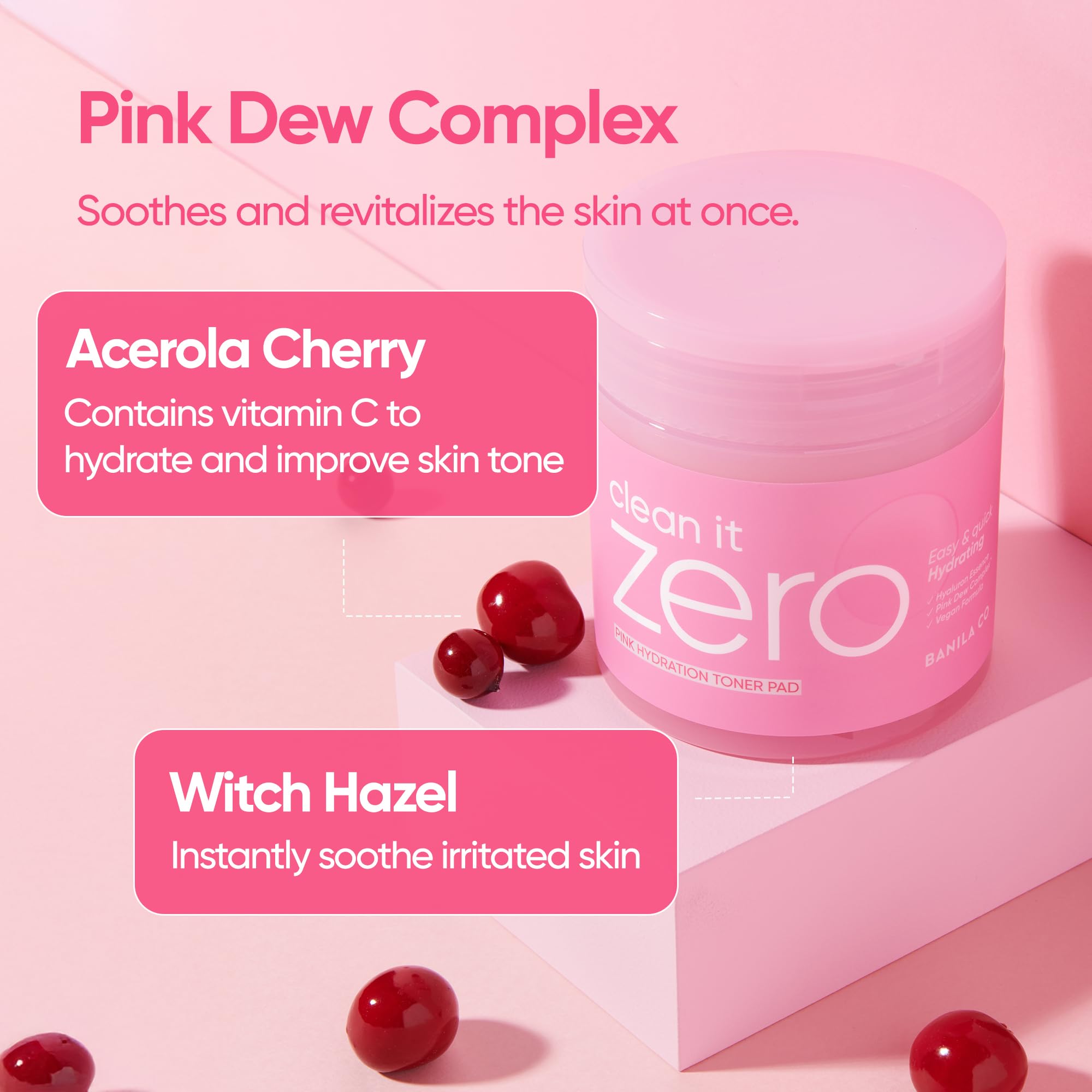 BANILA CO Clean it Zero Pink Hydration Toner Pad | Vegan Korean 3-Layered Pads | Hyaluronic Acids and Vitamin Complex to Moisturize and Soothe Skin | Hypoallergenic, Alcohol Free (70 Pads) - Image 3