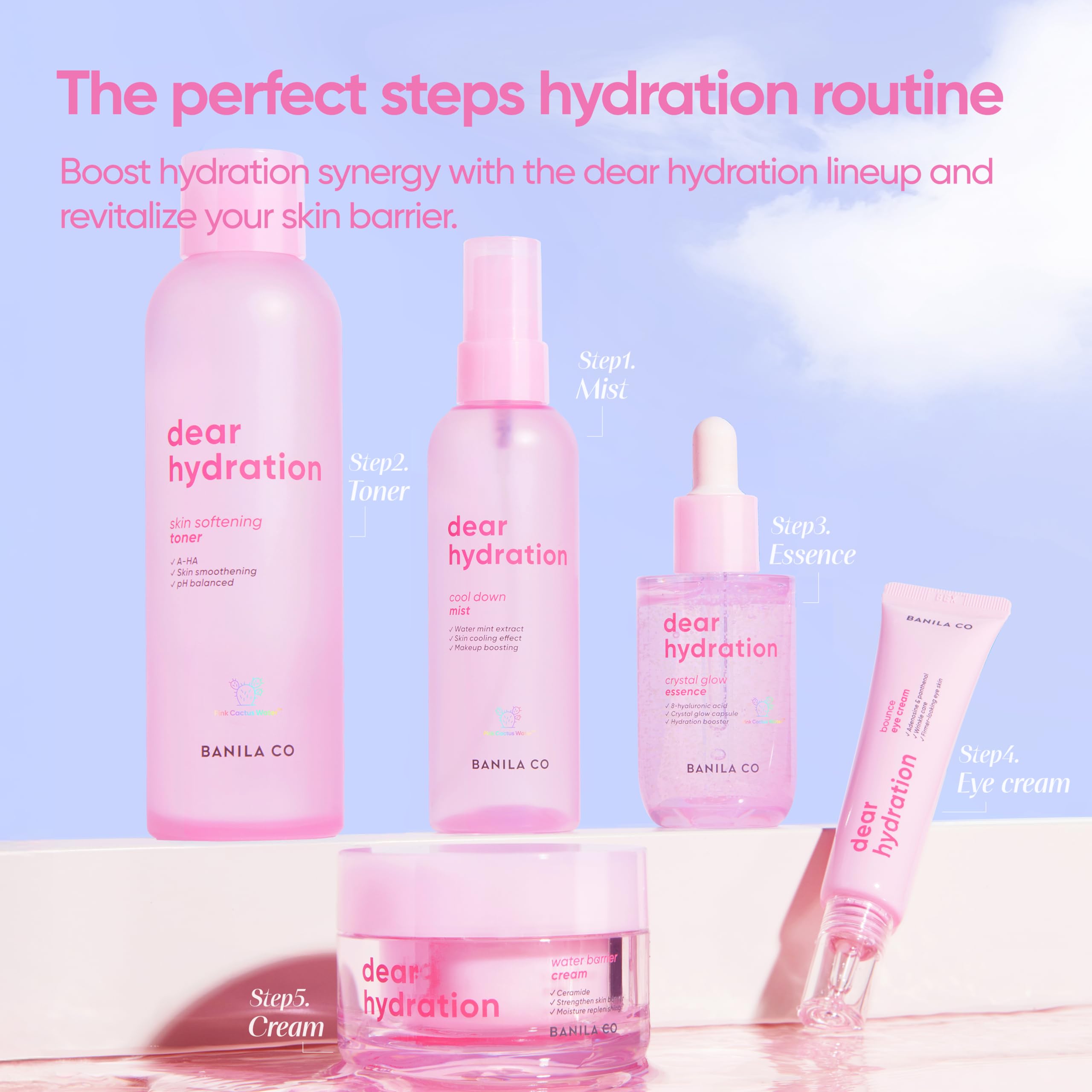 BANILA CO Dear Hydration Crystal Glow Essence | Dermatologist Tested | Crystal Capsule Serum with Pink Cactus & Hyaluronic Acid for Hydrating and Radiant Skin (50ml / 1.69 fl oz) - Image 6