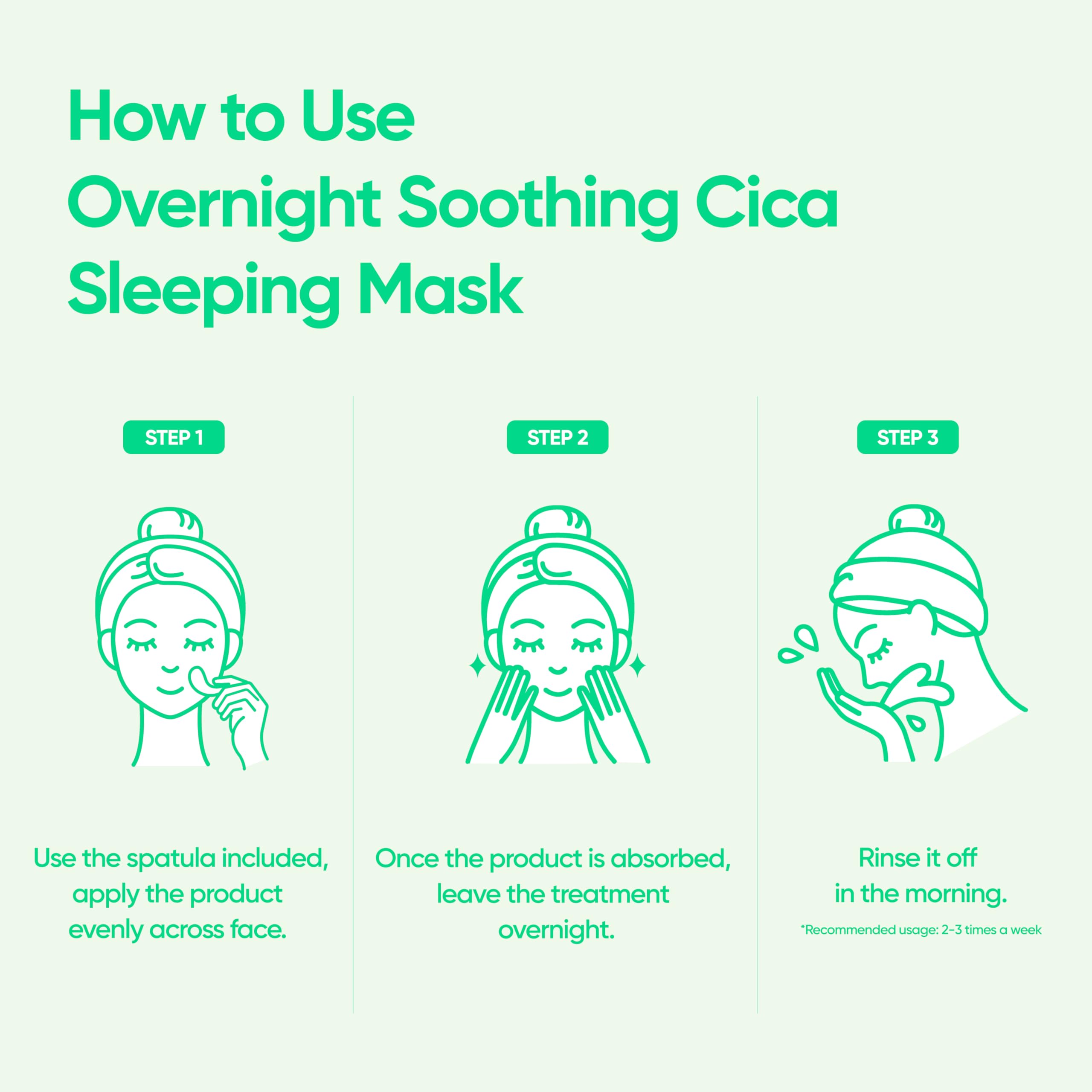 BANILA CO Overnight Soothing Cica Sleeping Mask | Centella Asiatica Water for Calming Skin | Panthenol for Intense Hydration | Korean Facial Skincare Non-Comedogenic (100ml / 3.38 fl oz) - Image 6