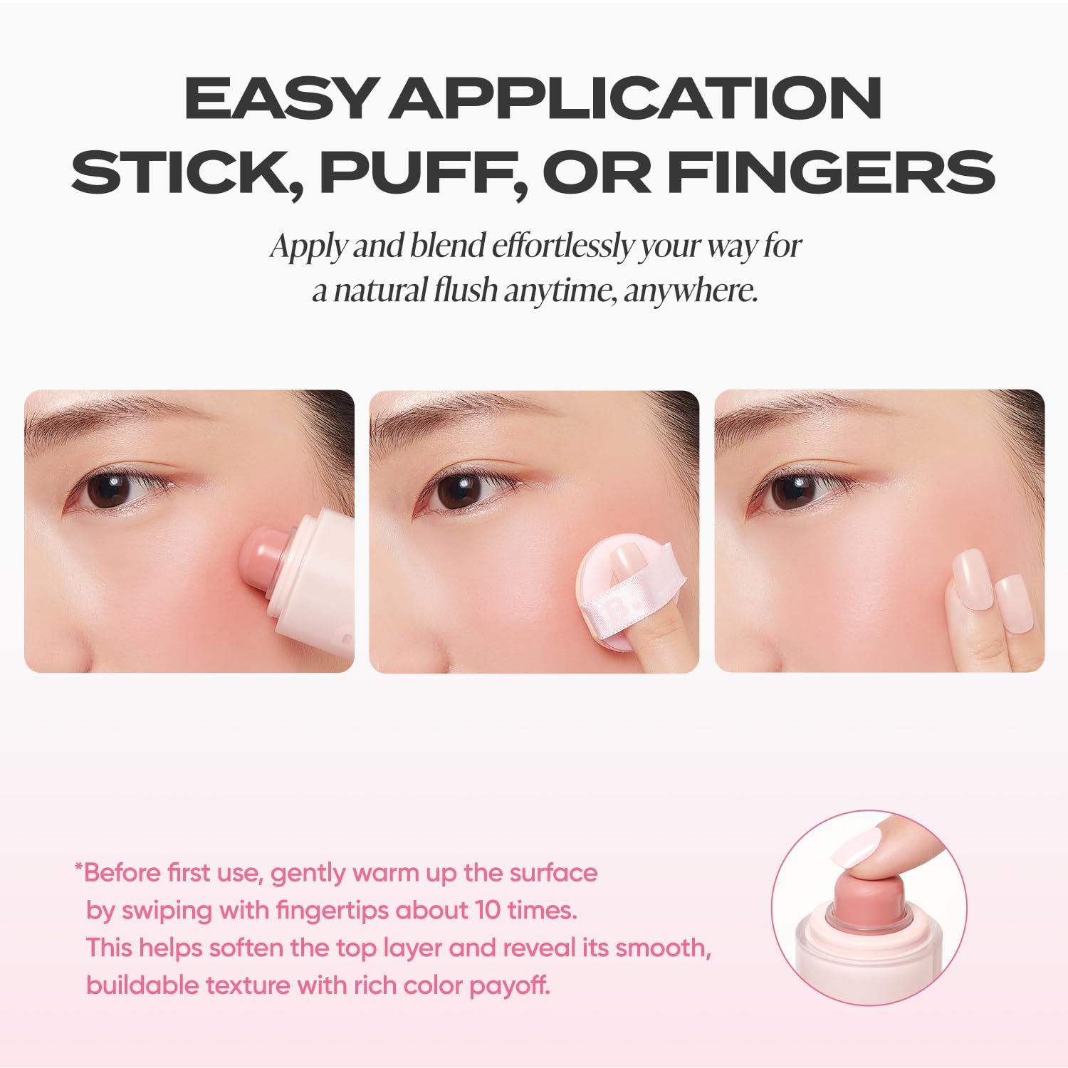 BANILA CO Romantic Blush Lip & Cheek | Creamy Multi-Use Stick Type Blush and Lip Color | Buildable Formula with Smooth Blend & Natural Finish (3.7g / 0.13 oz), 01 Dear Bunny - Image 7